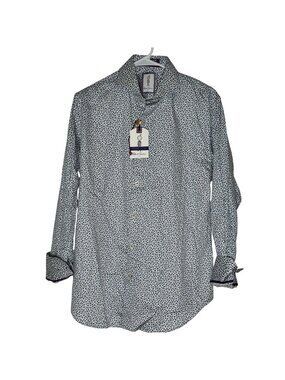Robert Graham McCoy Blue White Floral Tailored Fit Shirt Size M 15.5 NWT